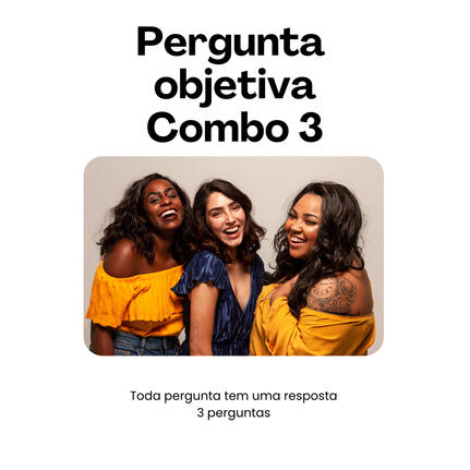 Combo de 3 Perguntas R$65,00